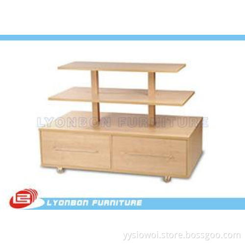 Exhibition Durable MDF Gondola Display Stands with Cabinets